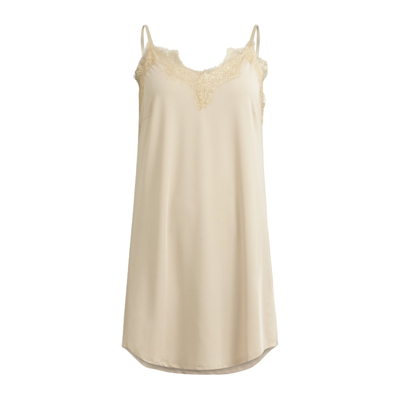 CC Heart Lace Slip Dress XS Nude
