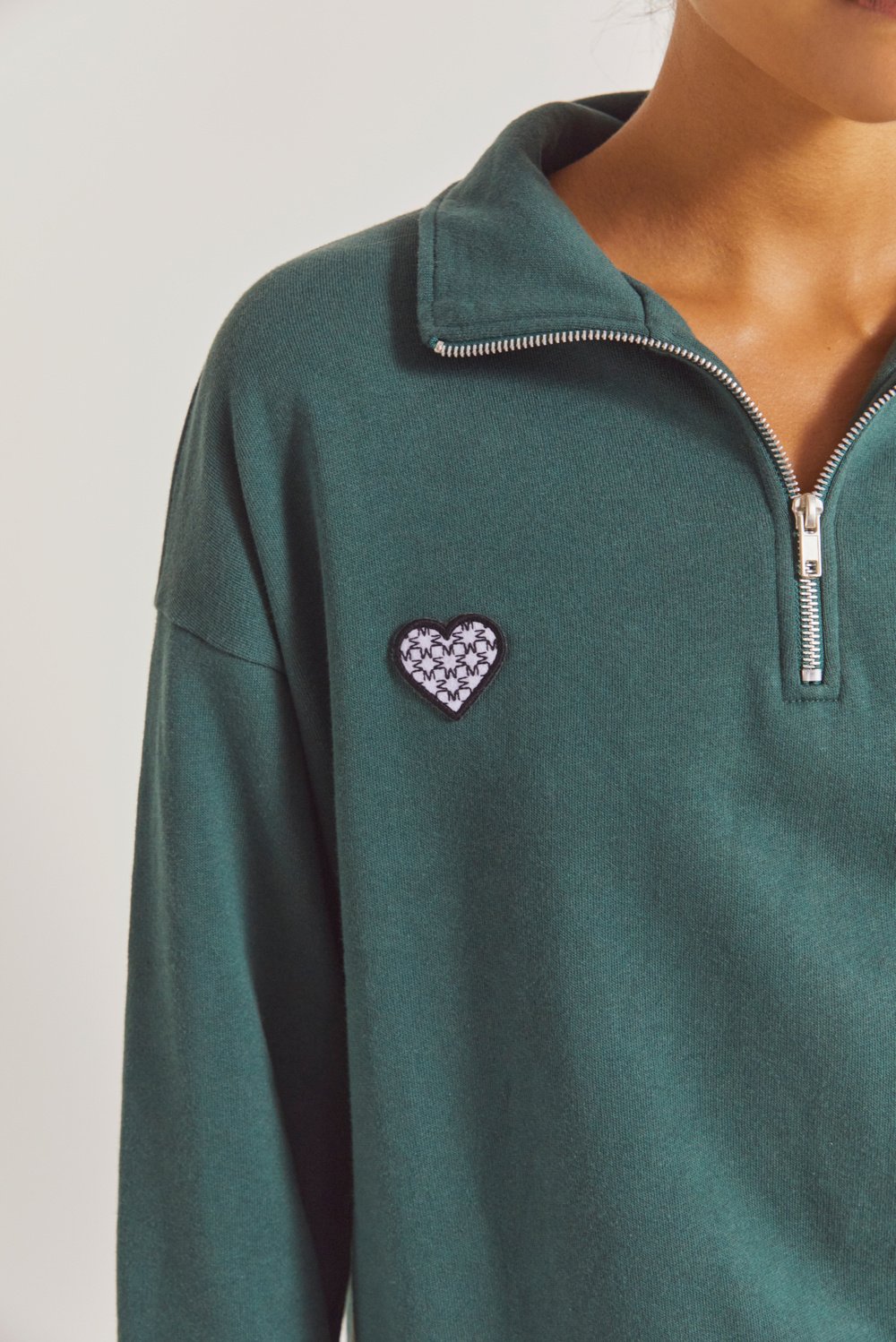 Lovers half Zip Sweatshirt Pine M Grön