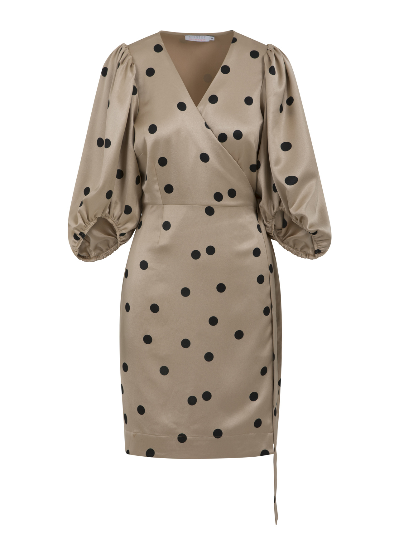 Dress with Wide Sleeves in Dot Print 34